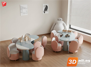 Kid's table and chairs Skp Files 